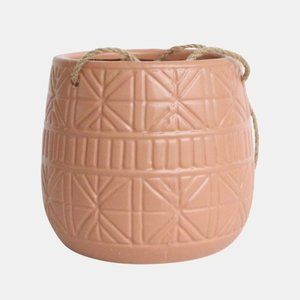 6" Abstract Hanging Planter, Rose